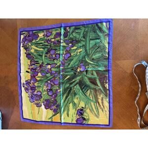 Vibrant Iris Floral Scarf